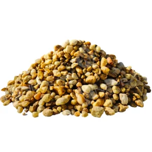 Cowra Gold Pebbles, showing golden color and smooth texture.